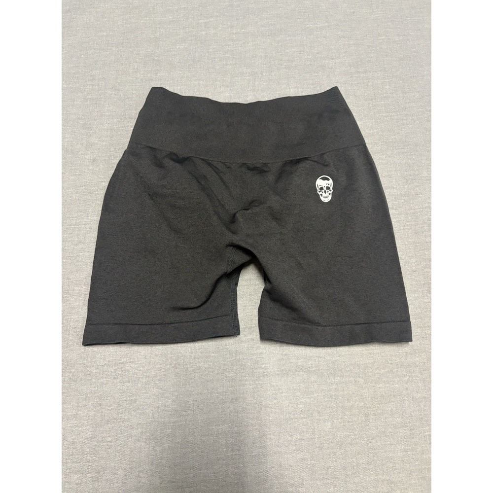 Gym Reapers Women's Small 4" Infinity Shorts Charcoal Grey Glute Butt Scrunch